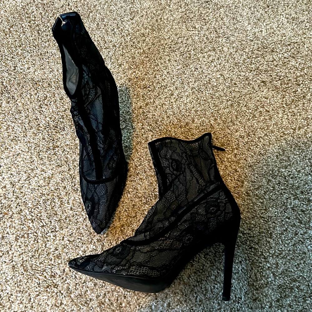 Kendall and Kylie lace ankle booties